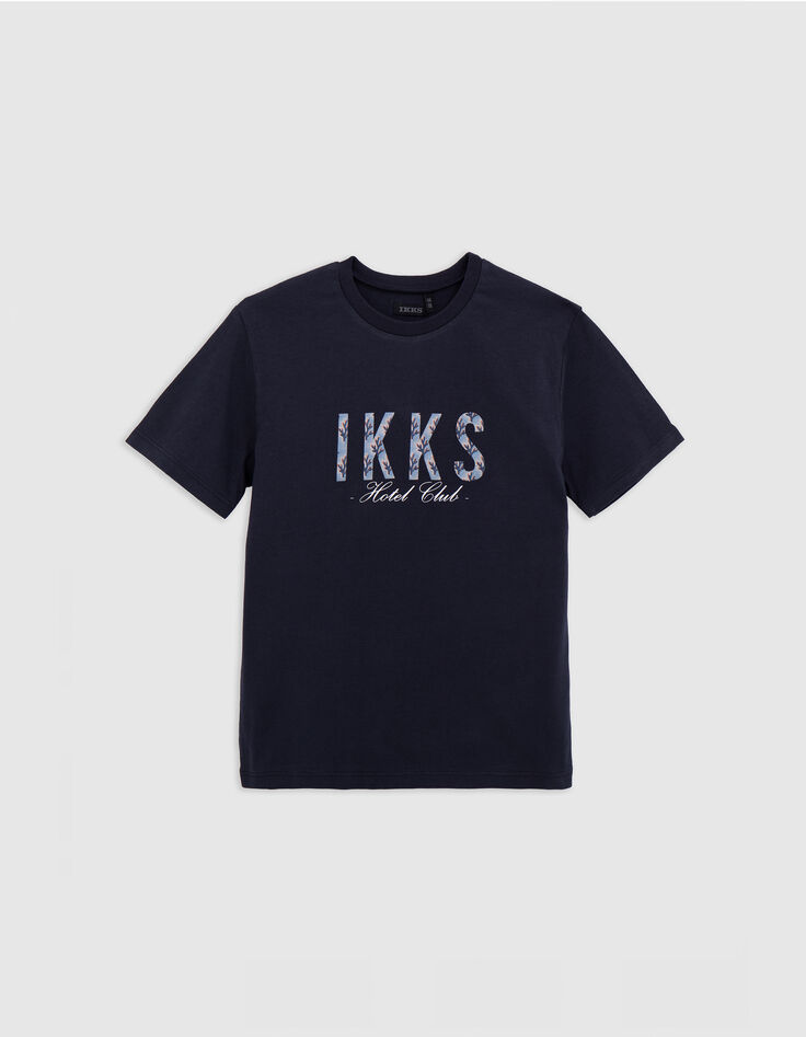 Boy's navy message T-shirt-1