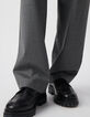 Pantalon de costume large gris faux-uni Homme-11