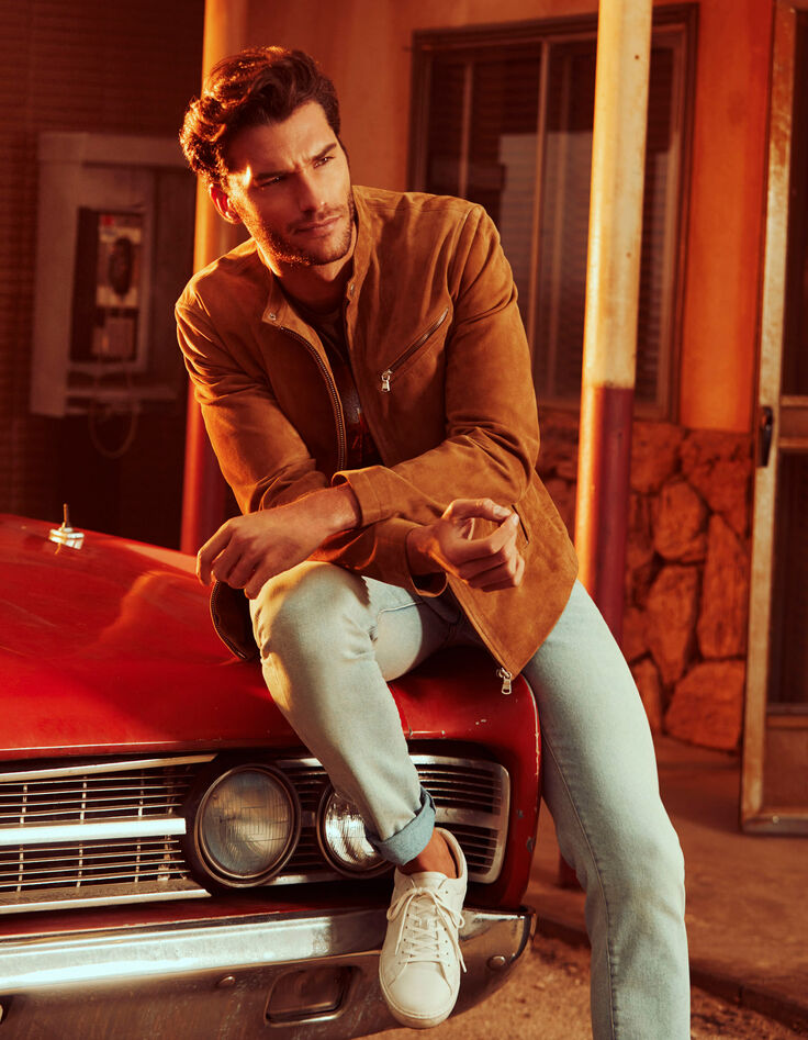 Men’s grey-blue Malibu slim jeans-1