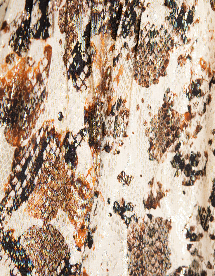 Pure Edition &ndash; Damenkleid mit Python-Gold-Print-8