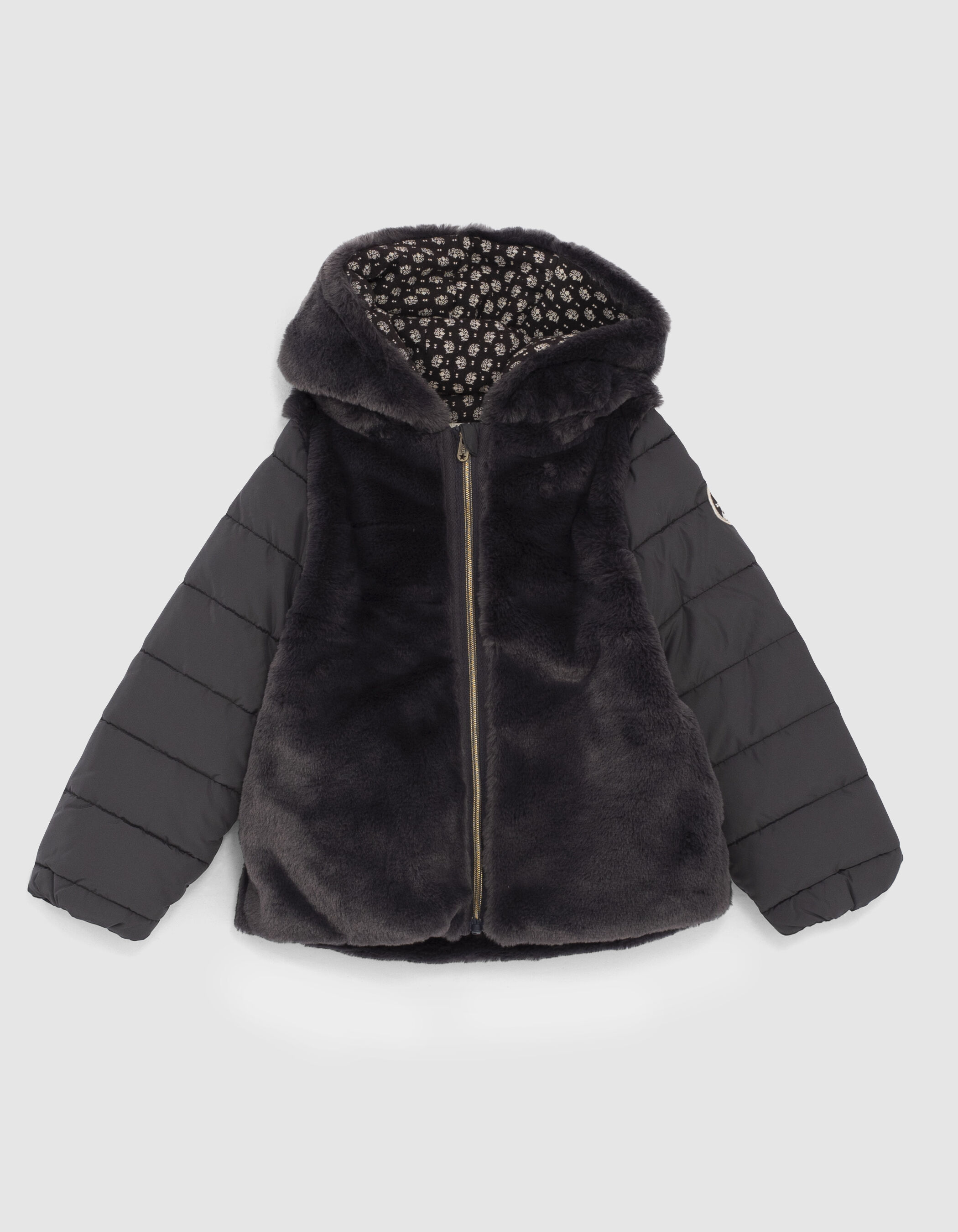 Doudoune gris anthracite femme clearance