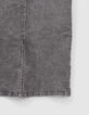 Jupe crayon en jean gris Femme-4