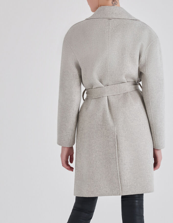 Manteau taupe clair forme trench Femme