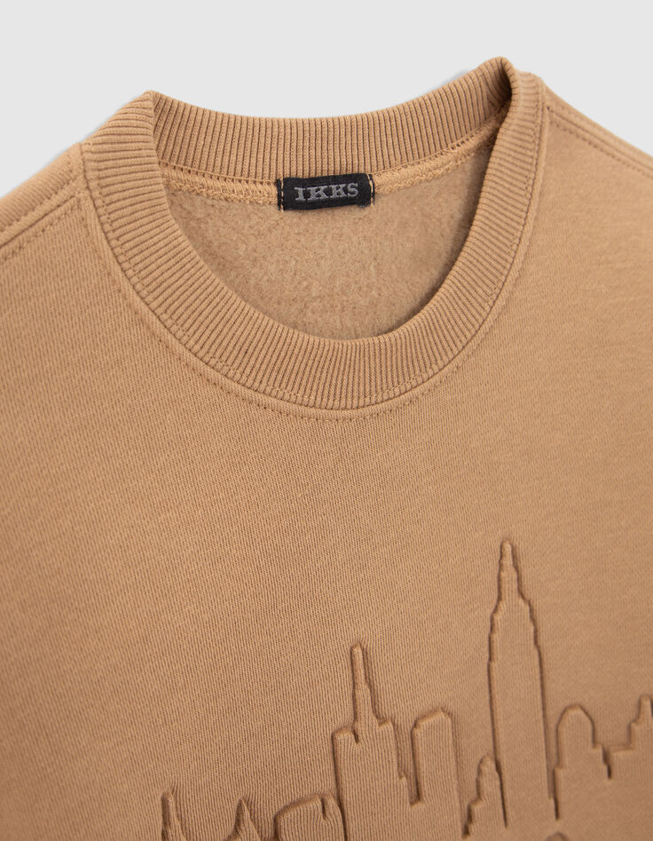 Camelfarbenes Jungen-Sweatshirt mit NYC-Pr&auml;gung-5