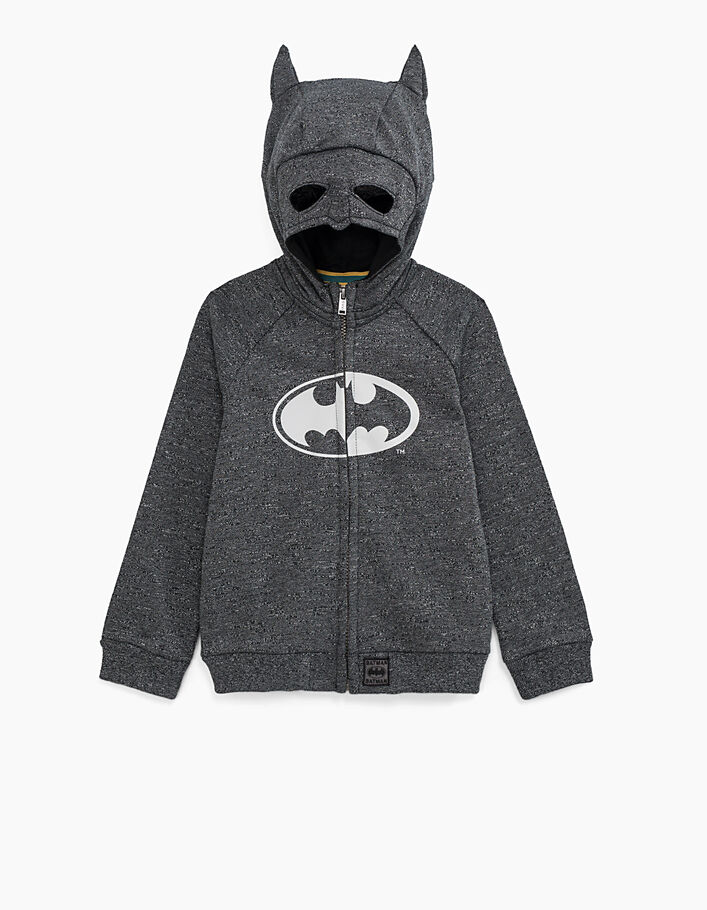 Antraciet Batman-vest met capuchon-masker jongens - IKKS