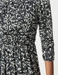 Robe longue noire LENZING™ ECOVERO™ imprimé minimal flower Femme-4