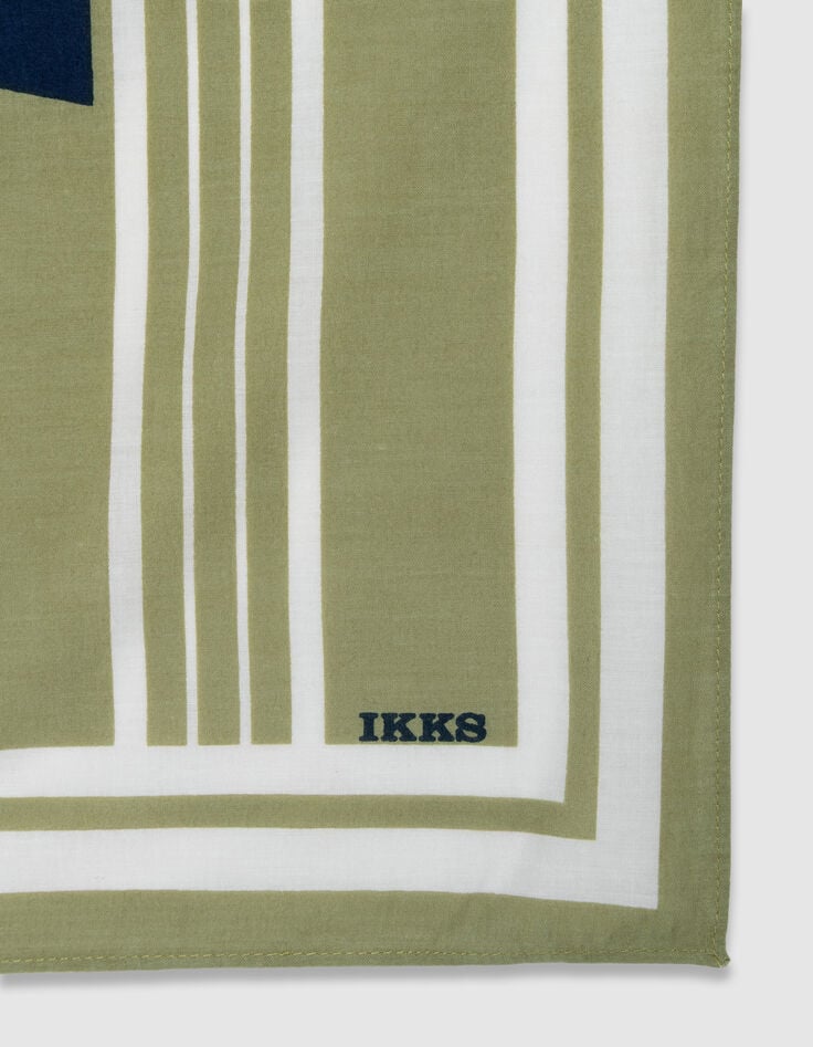 Women's striped square scarf with message-3