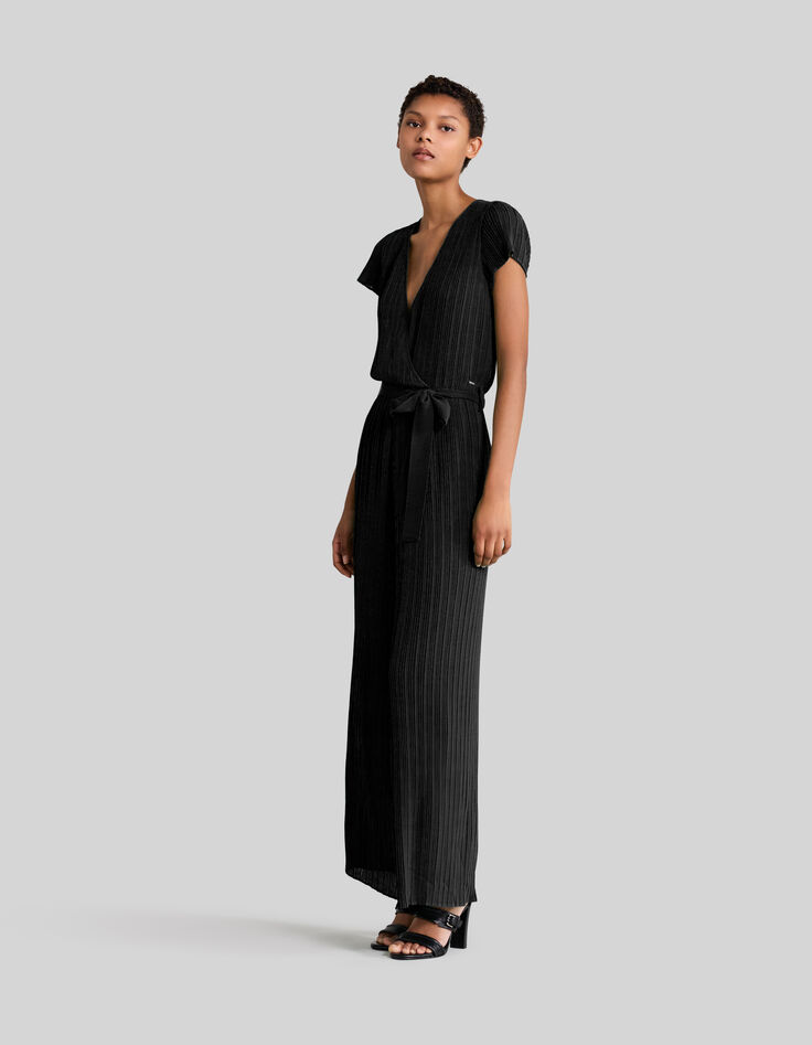 Women’s black pleated jumpsuit-8