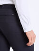 Men&rsquo;s navy diamond Jacquard suit trousers-5