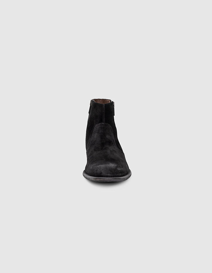 Men’s black zipped suede boots - IKKS