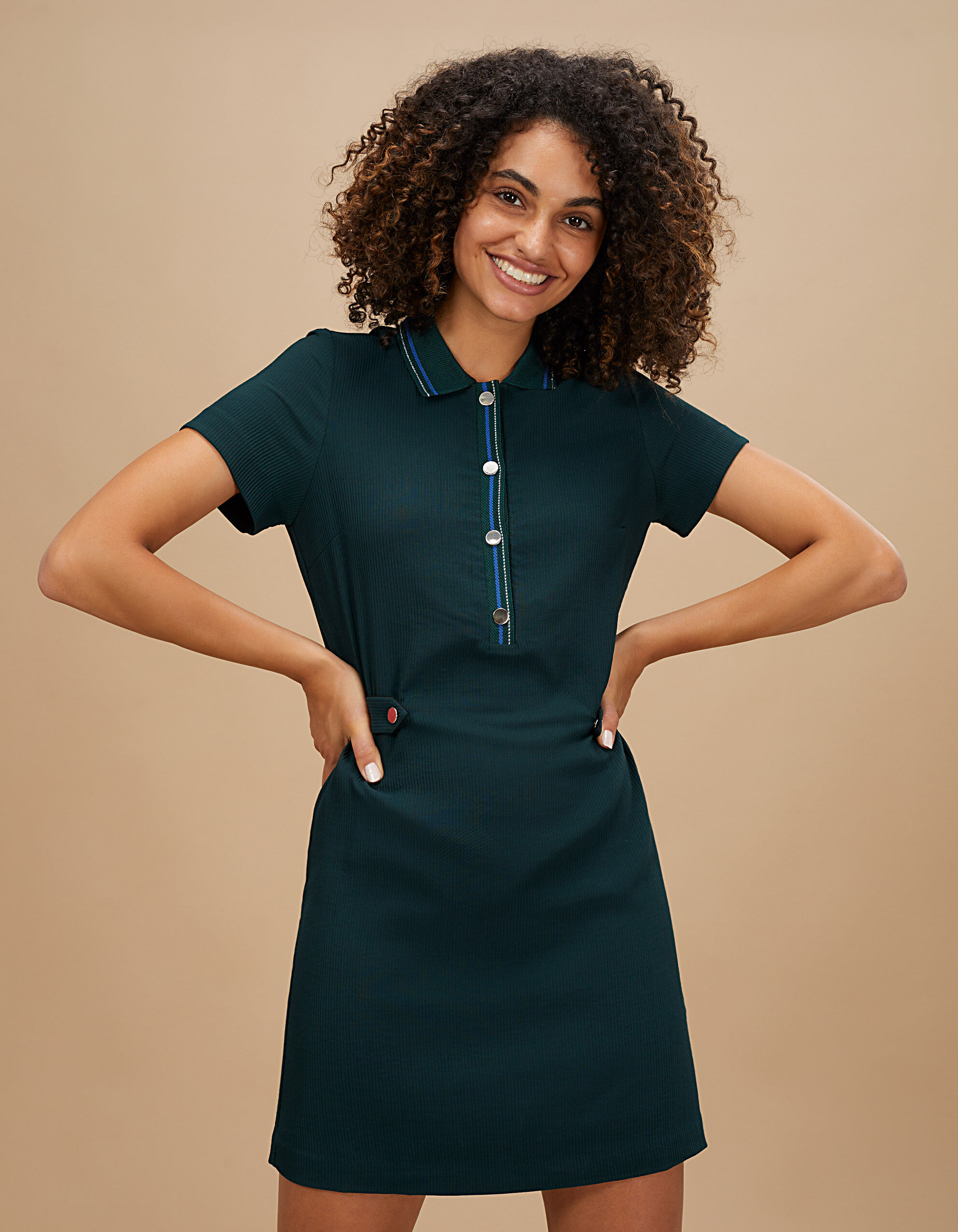 Vestido shop cuello polo