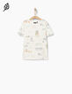 Boys' off-white drawing T-shirt-2