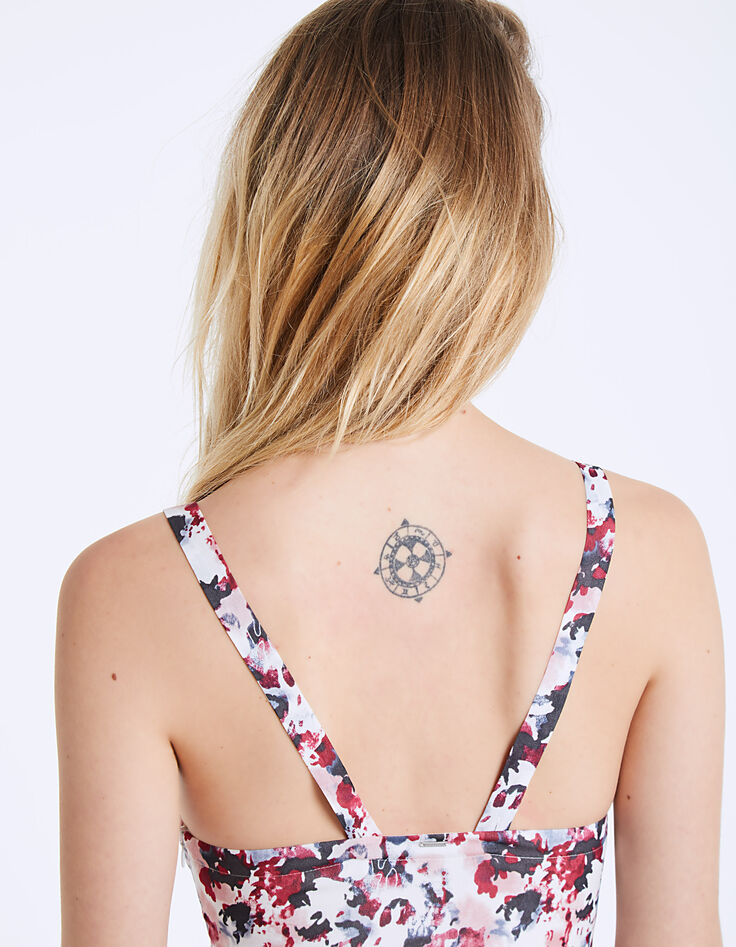 Vestido largo crep&eacute; de viscosa estampado acuarela-6