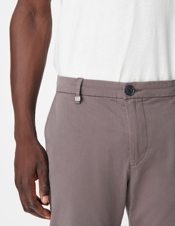 Pantalon chino slim gris Homme-4