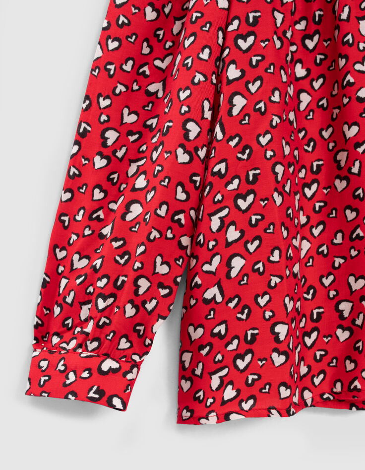 Blusa roja corazones mini me niña-5