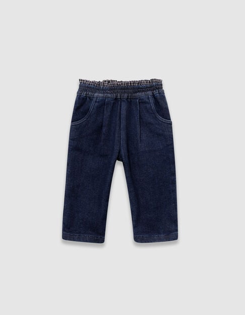 Marine jeans ceintuur pied-de-poule babymeisjes - IKKS