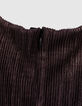 Girls’ pink lamé pleated dress with asymmetric ruffle-6