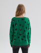 Jersey verde punto jacquard estrellas hombre-4