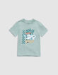 T-shirt vert bio sequins HOT WHEELS x IKKS garçon-1