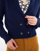 Cardigan marine en tricot avec 4 boutons I.Code-4