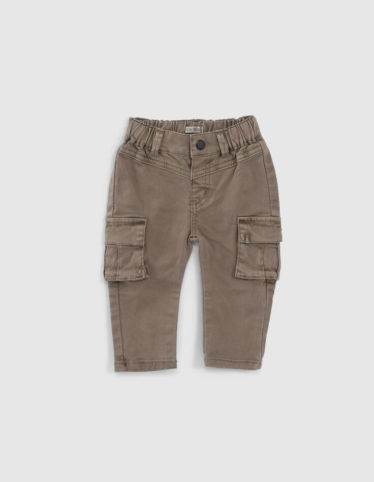 Khaki Cargohose für Babyjungen -1