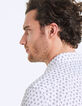 Wit slim herenoverhemd print zwarte palmen-5