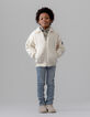 Ecru ritsvest doorstikt sherpa jongens-2