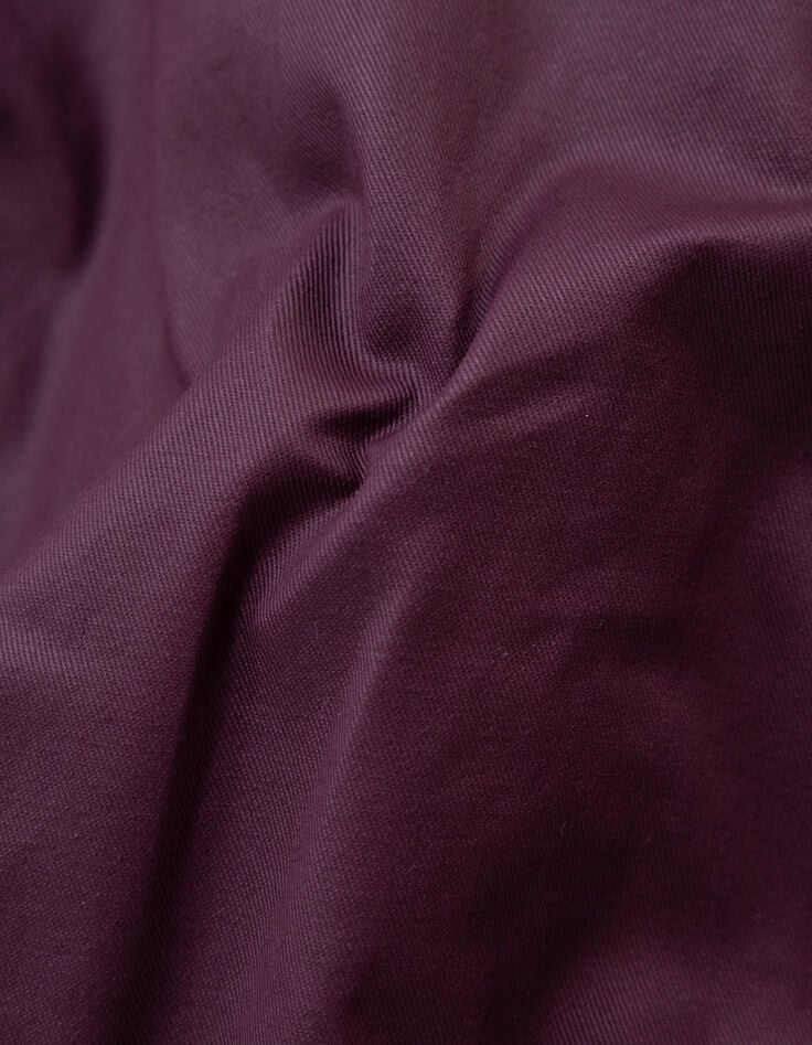 Girls’ burgundy jacket with detachable fur-lined collar-10