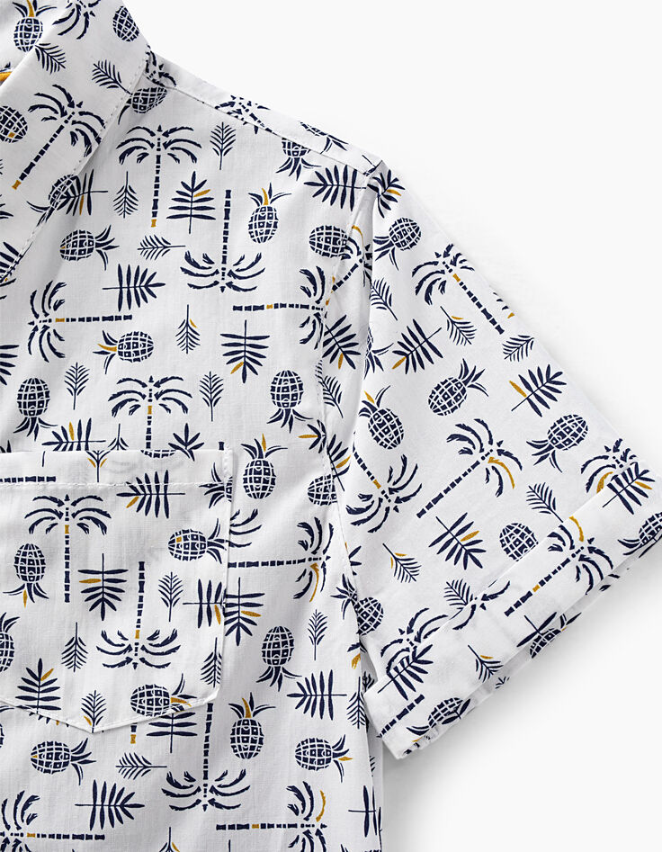 Camisa blanco roto con estampado piñas niño-4