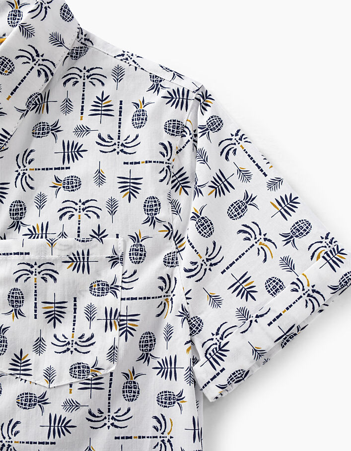 Cremeweißes Jungenhemd mit Ananasprint - IKKS