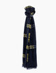 Chèche marine jacquard typo Sound Wave Live IKKS Homme-1