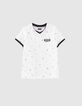 Boys’ white trompe-l'oeil T-shirt with motif-1