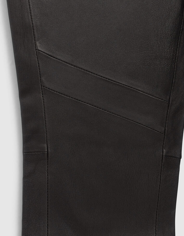 Pure Edition slim en cuir noir avec poches zippées femme - IKKS