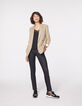 Women’s double-breasted cotton linen suit jacket-6