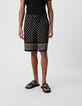 Bermudas COMFORT negro diseños balineses hombre-2