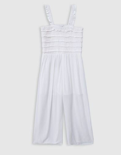Combination pants ecru bustier smocks girl - IKKS