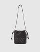 Sac seau 1440 noir cuir Taille Small Femme-6
