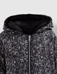 Plumas reversible negro jungle rock y negro liso niña-7