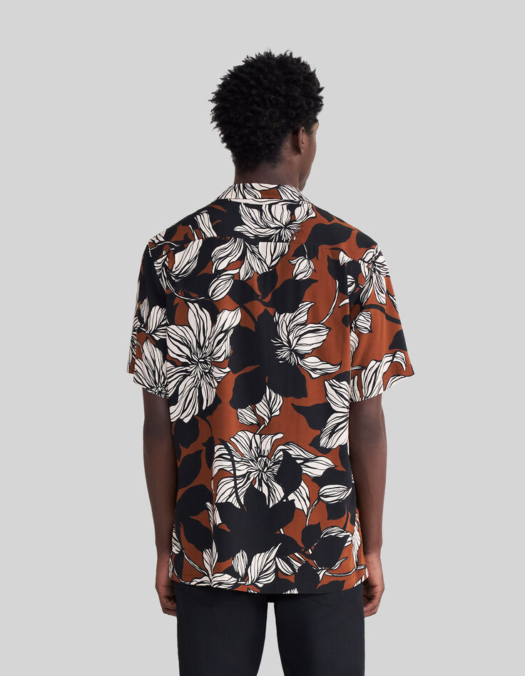 Men’s amber LENZING™ ECOVERO™ XL floral REGULAR shirt-3 Men’s amber LENZING™ ECOVERO™ XL floral REGULAR shirt-3