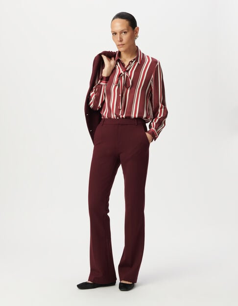 Bordeaux geklede broek milanotricot Dames - IKKS
