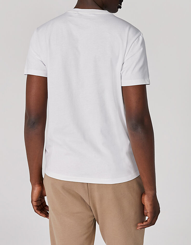 Tee-shirt blanc visuels guitariste-surfeur bio Homme-3 Tee-shirt blanc visuels guitariste-surfeur bio Homme-3