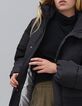 Doudoune noire satinée forme loose Femme-4
