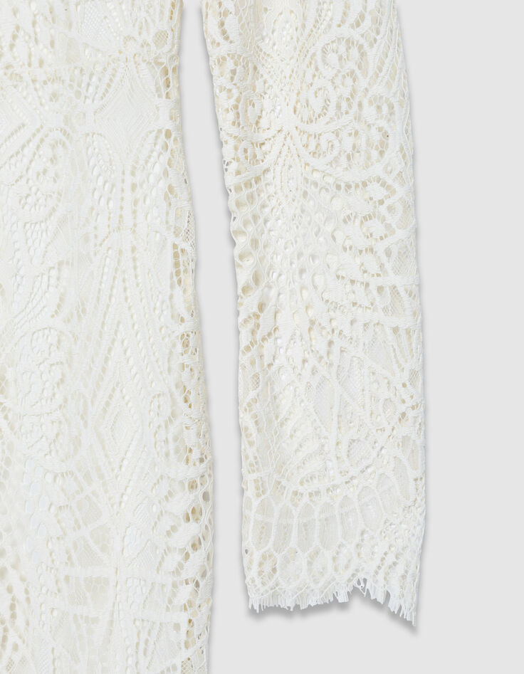 Dames maxi-jurk met witte kant-7