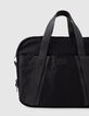 Sac noir en nylon cuir homme-3