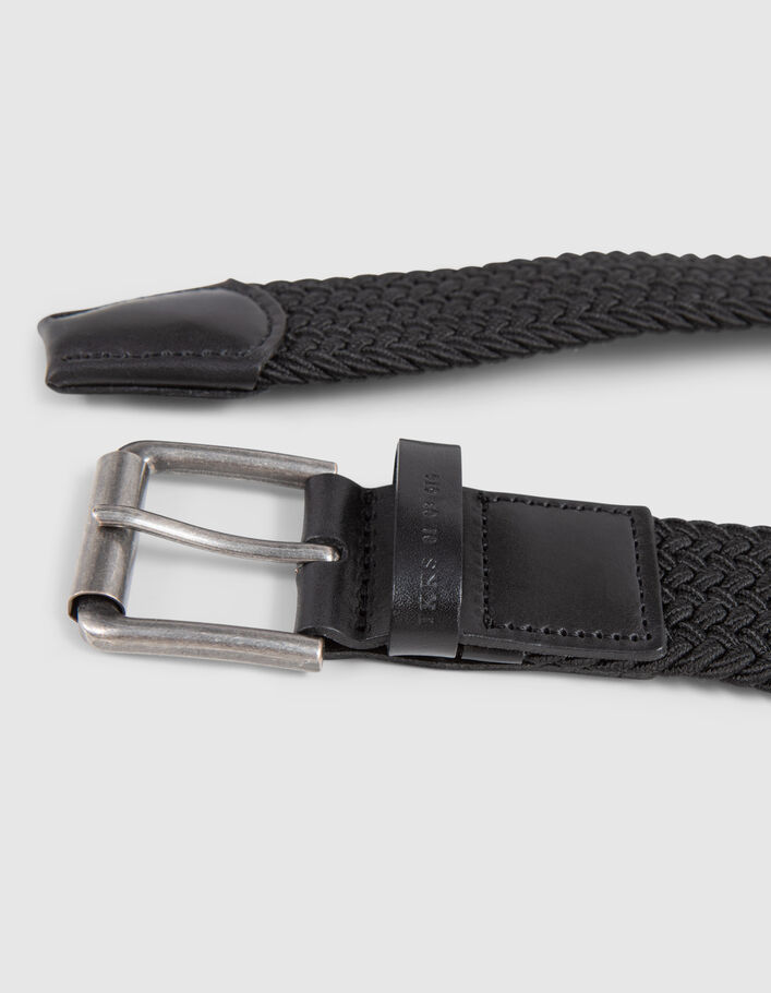 Cinturón negro textil trenzado hombre - IKKS