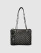 Clutch 1440 Reporter cuero acolchado tachuelas mujer-1