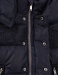 Boys’ navy houndstooth motif nylon padded jacket-5