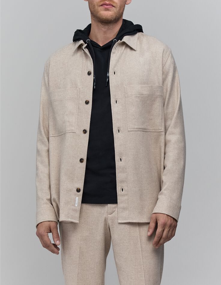 Surchemise REGULAR naturel façon flanelle Homme-1 Surchemise REGULAR naturel façon flanelle Homme-1