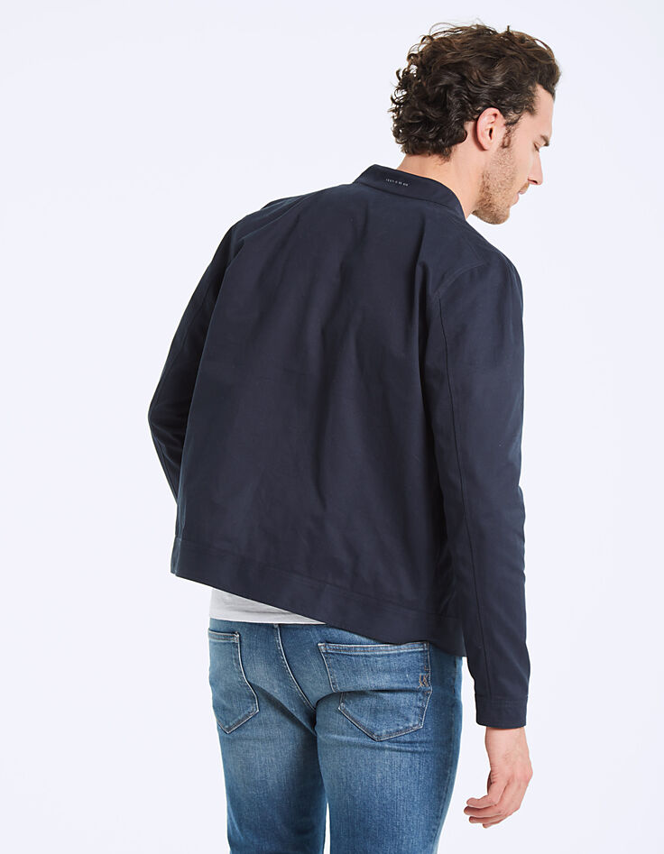 Blouson marine réversible et bi matière Homme-3