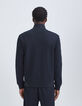C&aacute;rdigan punto piqu&eacute; azul marino sport hombre-3